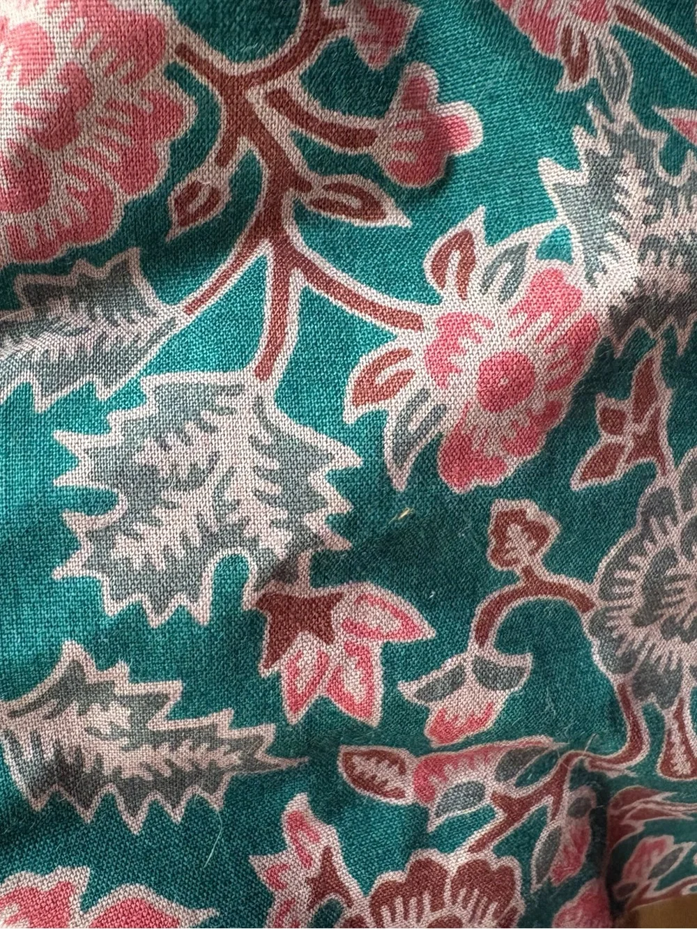 Handmade in France — Indian Printed Cotton Floral Wide Headband - Like New